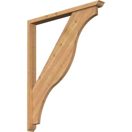 Ekena Millwork Funston Traditional Smooth Bracket w/ Offset Brace, Western Red Cedar, 3 1/2"W x 36"D x 44"H BKT0402X36X44FST01SWR
